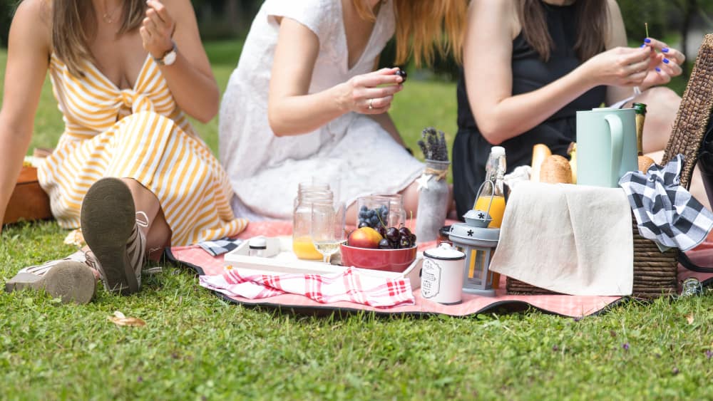 organitzant un picnic al càmping